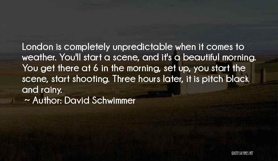 Morning Rainy Quotes By David Schwimmer