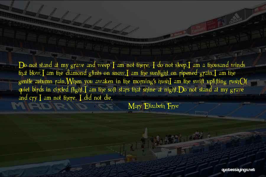 Morning Rush Quotes By Mary Elizabeth Frye Morning Rush Quotes By Mary Elizabeth Frye