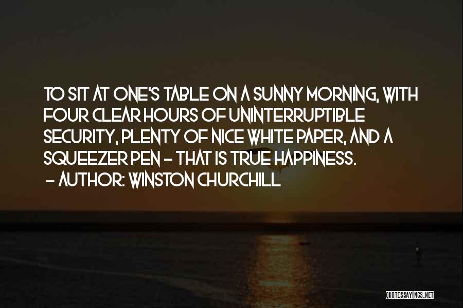 Morning Sunny Quotes By Winston Churchill