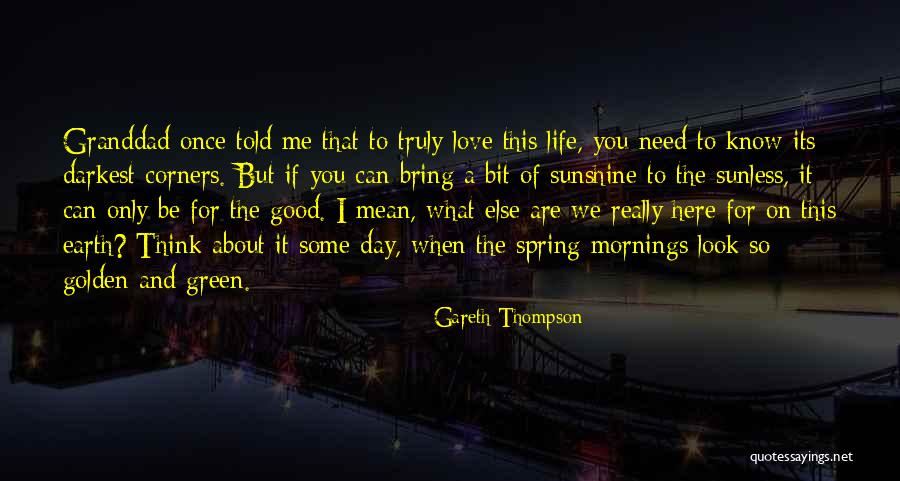Mornings And Life Quotes By Gareth Thompson Mornings And Life Quotes By Gareth Thompson