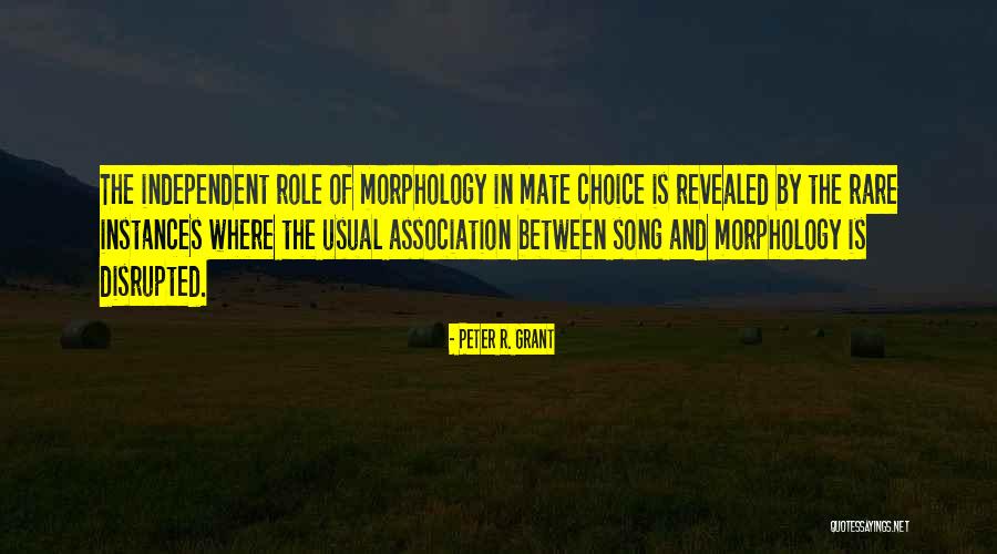 Morphology Quotes By Peter R. Grant