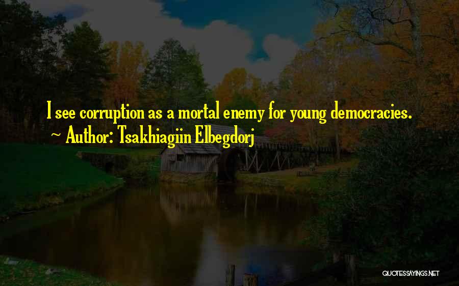 Mortal Enemy Quotes By Tsakhiagiin Elbegdorj