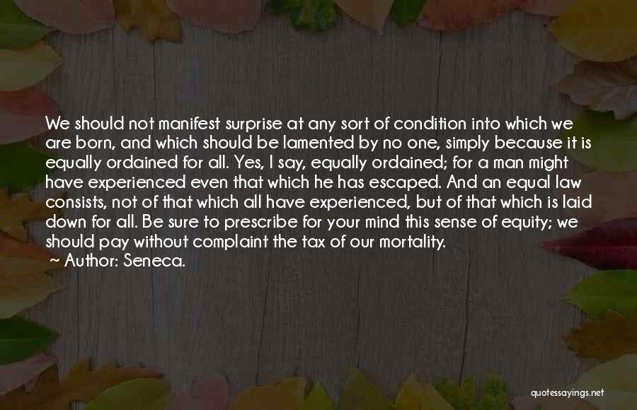 Mortality Of Man Quotes By Seneca.