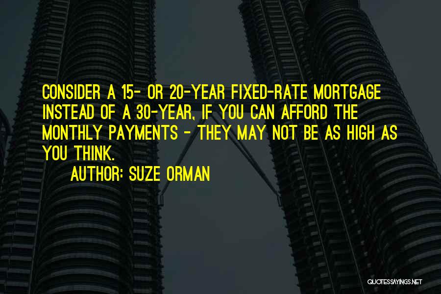 Mortgage Rate Quotes By Suze Orman