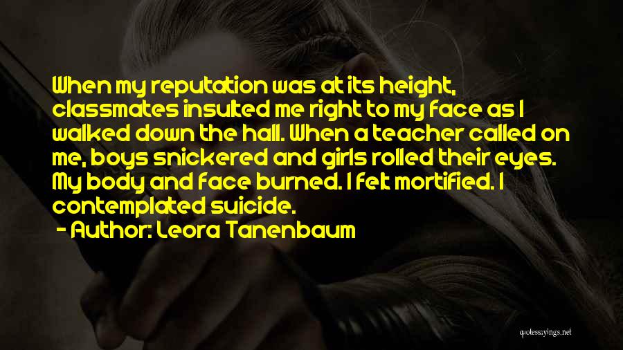 Mortified Quotes By Leora Tanenbaum