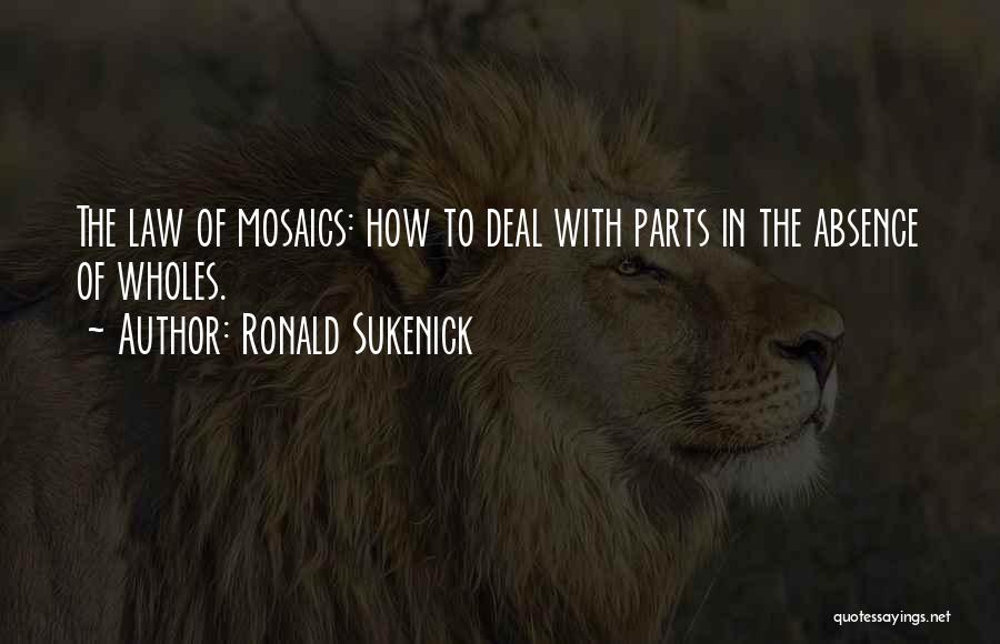 Mosaics Quotes By Ronald Sukenick