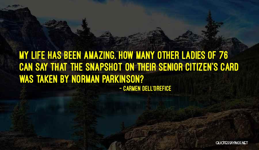 Most Amazing Senior Quotes By Carmen Dell'Orefice