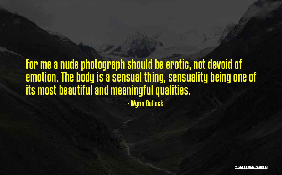 Most Beautiful And Meaningful Quotes By Wynn Bullock