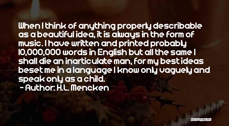 Most Beautiful English Quotes By H.L. Mencken
