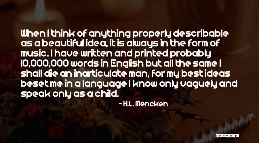 Most Beautiful English Quotes By H.L. Mencken