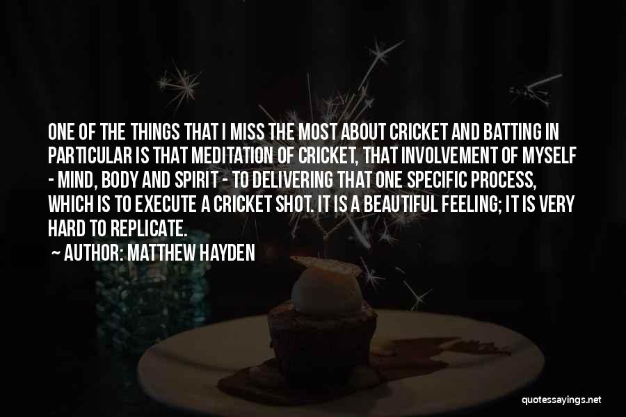 Most Beautiful Miss You Quotes By Matthew Hayden