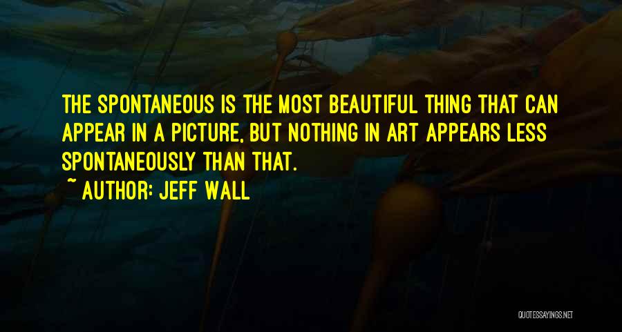 Most Beautiful Thing Quotes By Jeff Wall