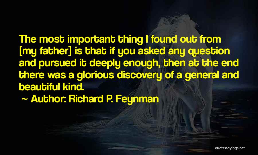 Most Beautiful Thing Quotes By Richard P. Feynman