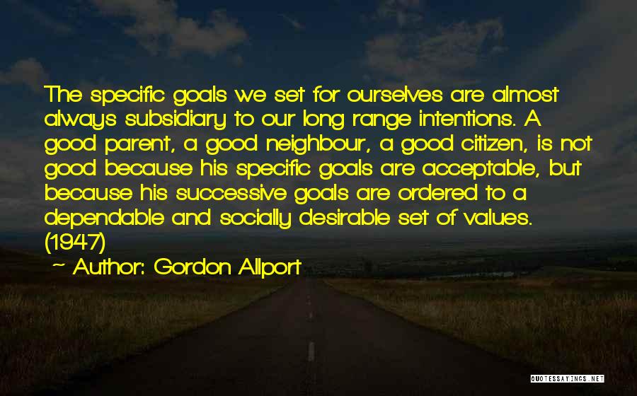 Most Dependable Quotes By Gordon Allport