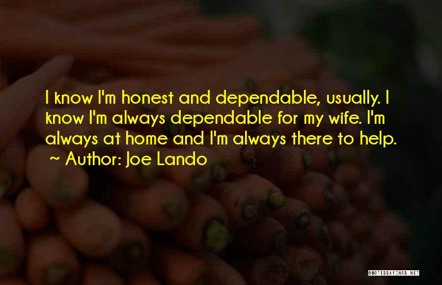 Most Dependable Quotes By Joe Lando