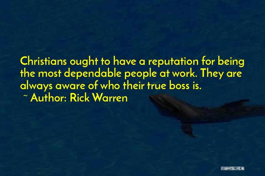 Most Dependable Quotes By Rick Warren