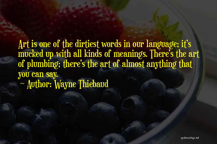 Most Dirtiest Quotes By Wayne Thiebaud