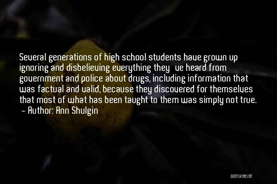 Most Factual Quotes By Ann Shulgin