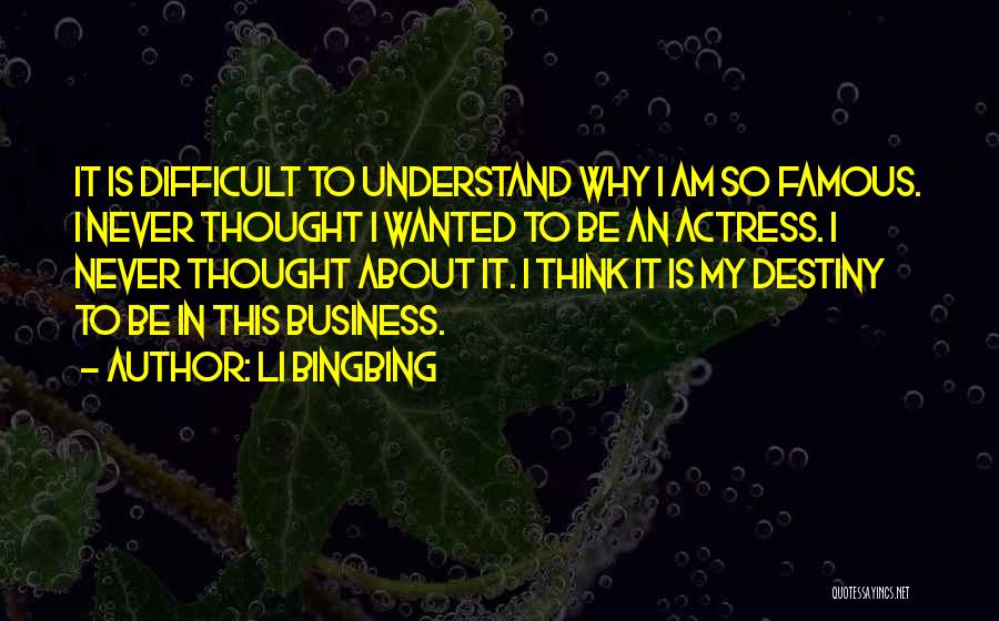 Most Famous Business Quotes By Li Bingbing