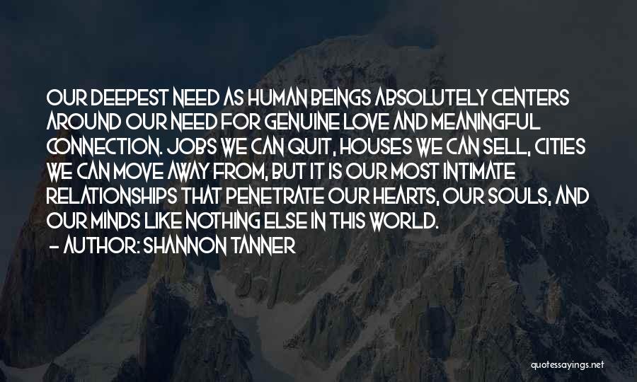 Most Genuine Love Quotes By Shannon Tanner