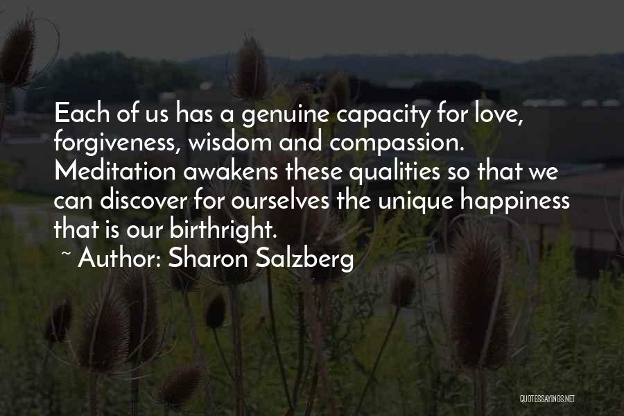 Most Genuine Love Quotes By Sharon Salzberg