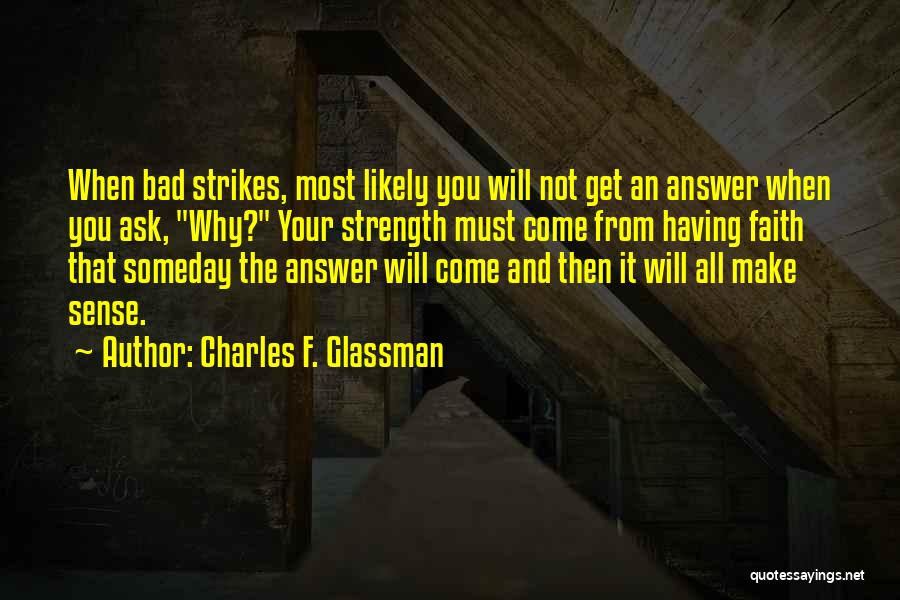 Most Inspirational Faith Quotes By Charles F. Glassman