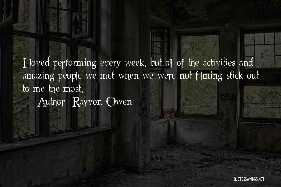 Most Loved Quotes By Rayvon Owen