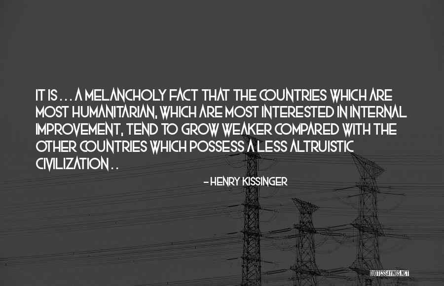 Most Melancholy Quotes By Henry Kissinger