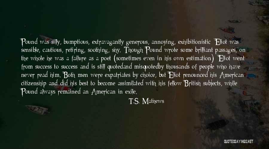 Most Misquoted Quotes By T.S. Mathews