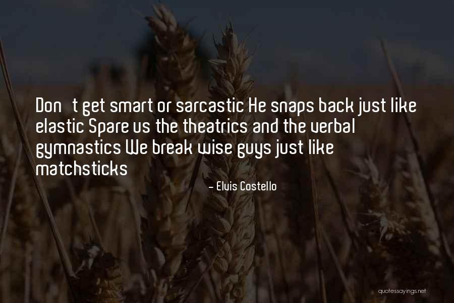 Most Sarcastic Quotes By Elvis Costello