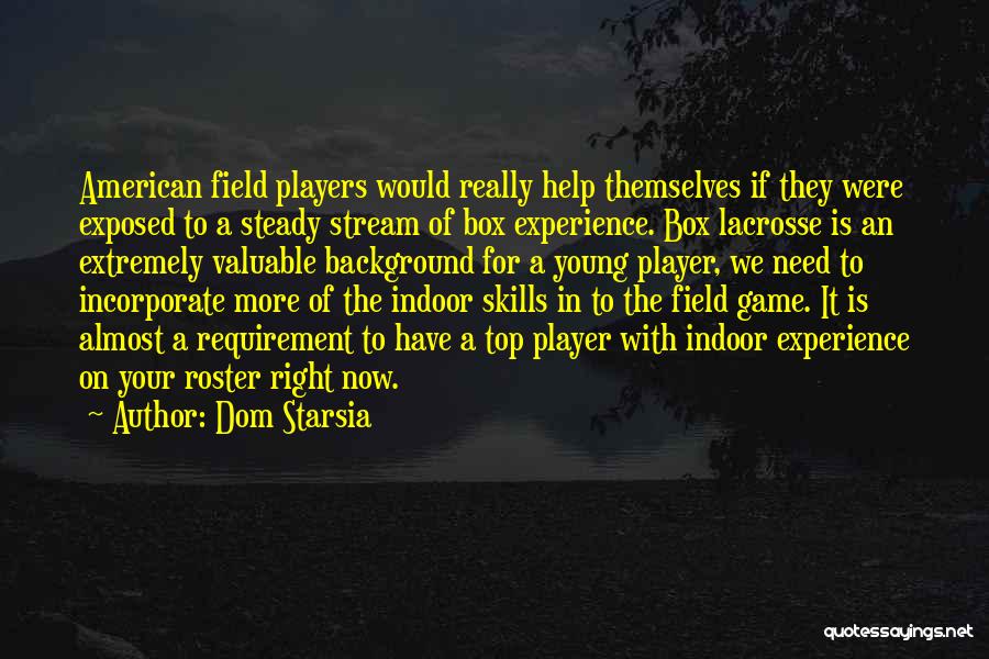 Most Valuable Player Quotes By Dom Starsia
