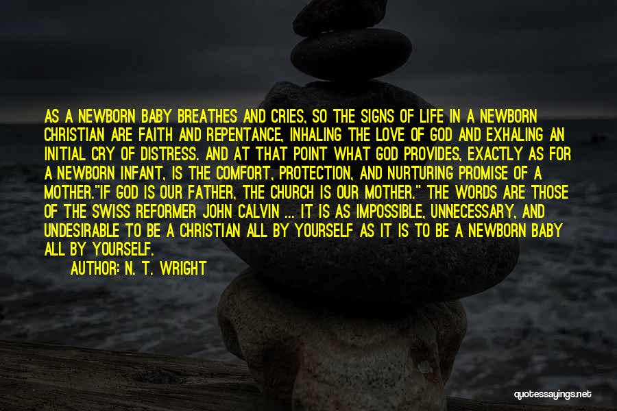 Mother And Baby Love Quotes By N. T. Wright