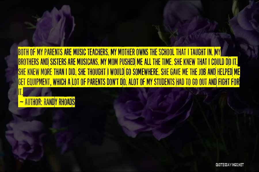 Mother Fight Quotes By Randy Rhoads