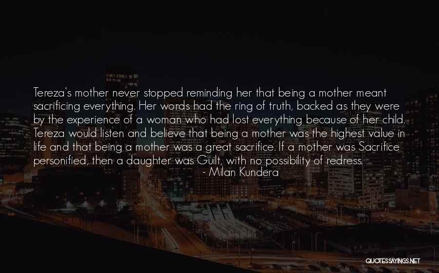 Mother Lost Her Child Quotes By Milan Kundera