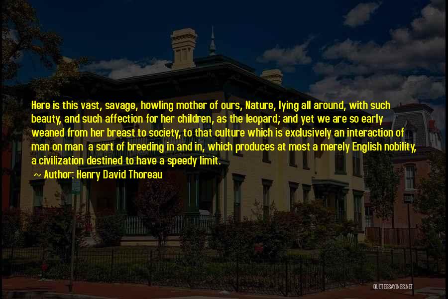 Mother Nature And Beauty Quotes By Henry David Thoreau