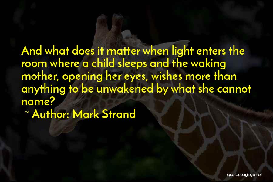 Mother Poetry Quotes By Mark Strand