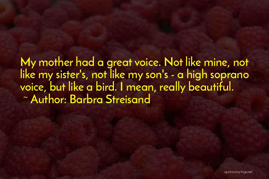 Mother & Son Quotes By Barbra Streisand