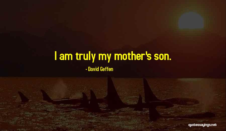 Mother & Son Quotes By David Geffen