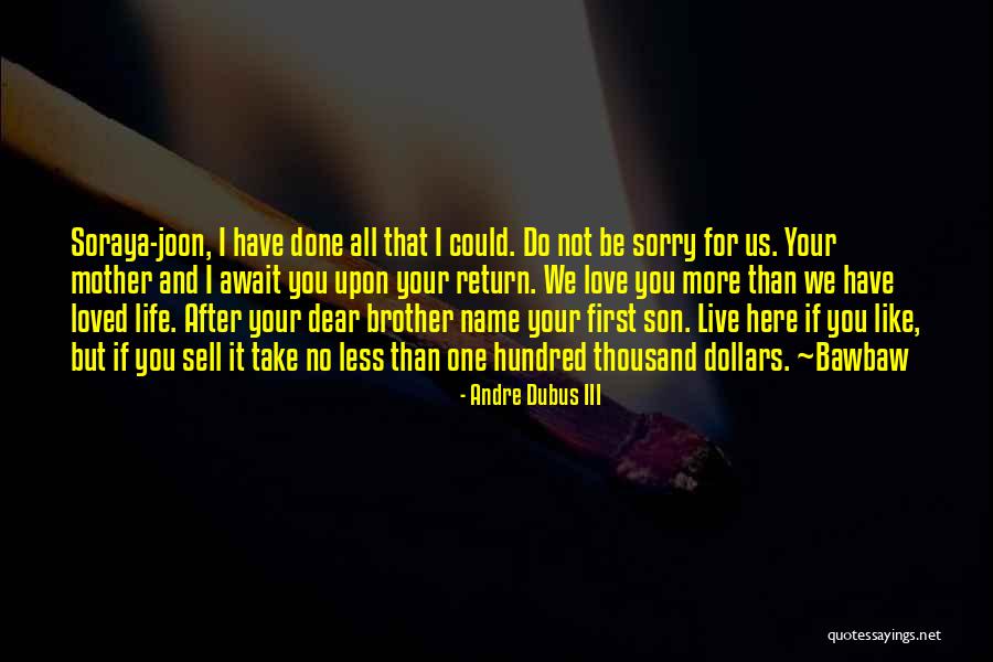 Mother To Son I Love You Quotes By Andre Dubus III Mother To Son I Love You Quotes By Andre Dubus III