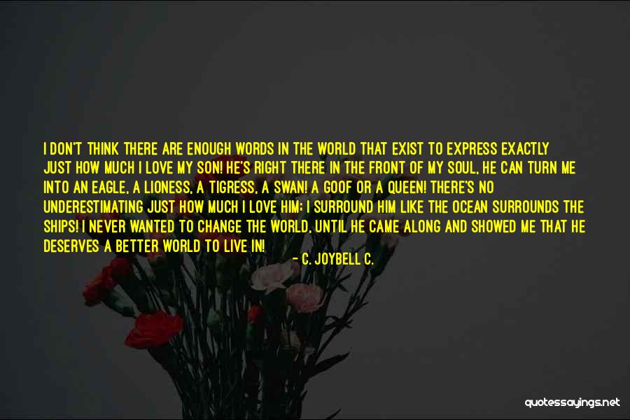 Mother To Son I Love You Quotes By C. JoyBell C. Mother To Son I Love You Quotes By C. JoyBell C.