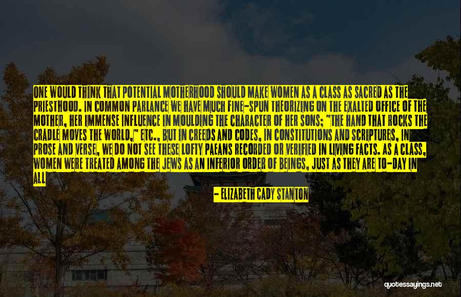 Motherhood And Sons Quotes By Elizabeth Cady Stanton Motherhood And Sons Quotes By Elizabeth Cady Stanton