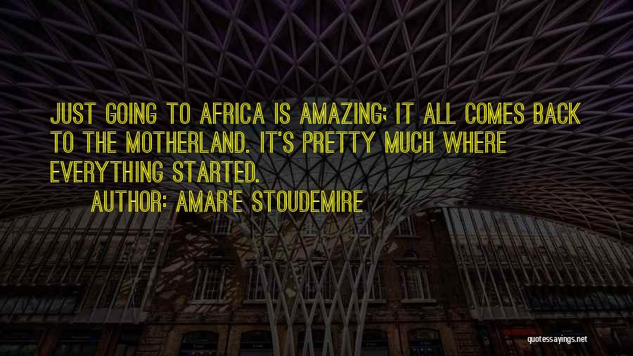 Motherland Africa Quotes By Amar'e Stoudemire