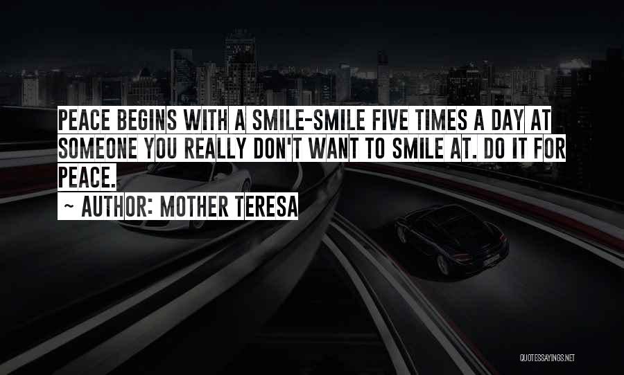 Mother's Day Smile Quotes By Mother Teresa