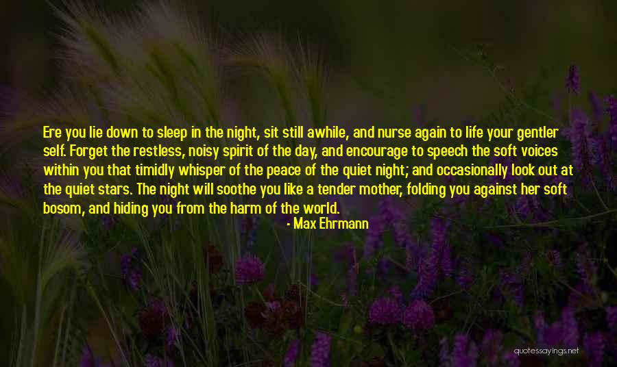 Mother's Night Out Quotes By Max Ehrmann Mother's Night Out Quotes By Max Ehrmann