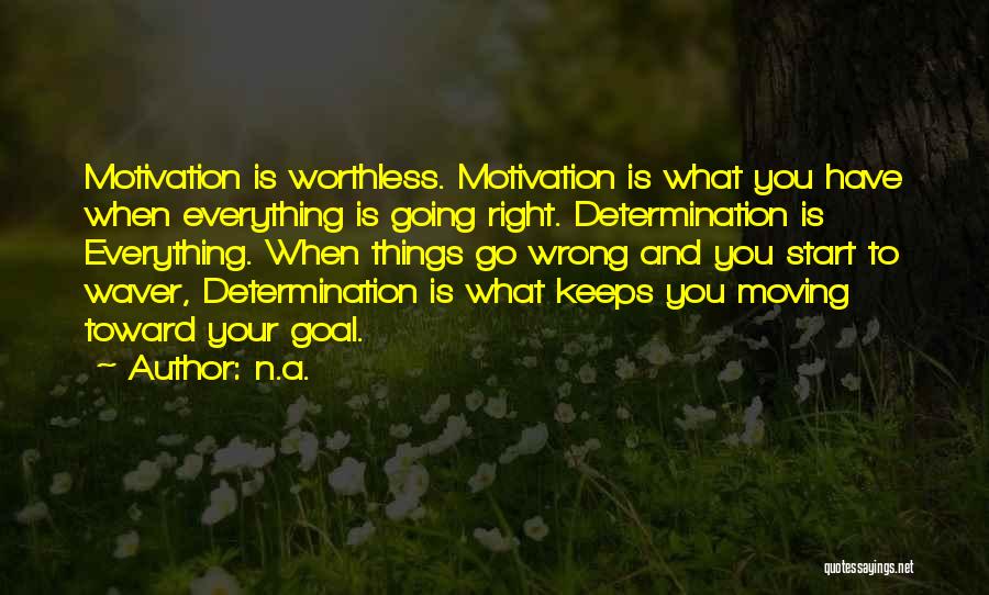 Motivation And Determination Quotes By N.a.