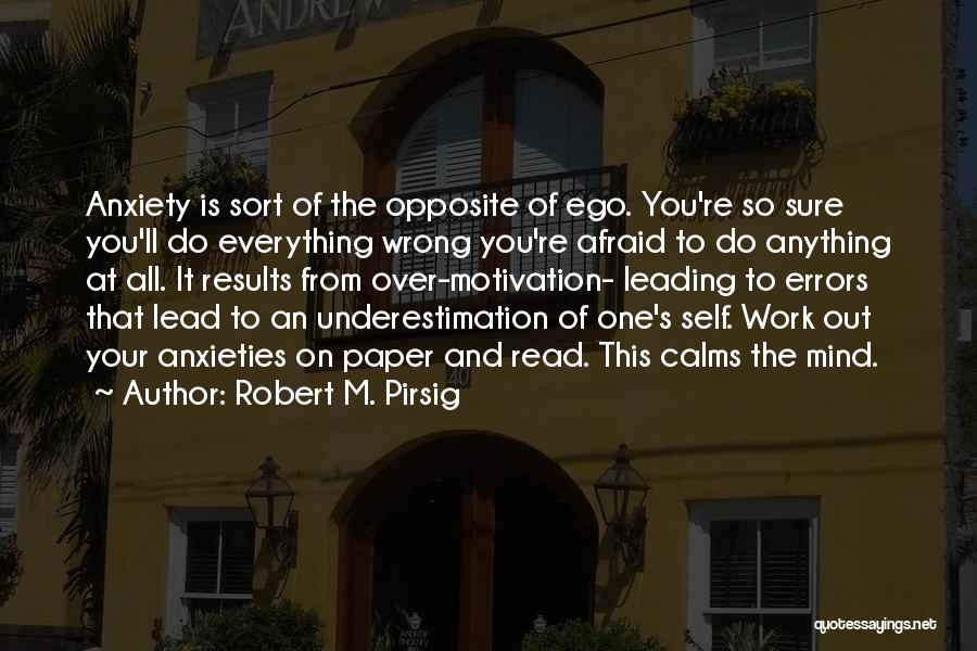Motivation To Work Quotes By Robert M. Pirsig
