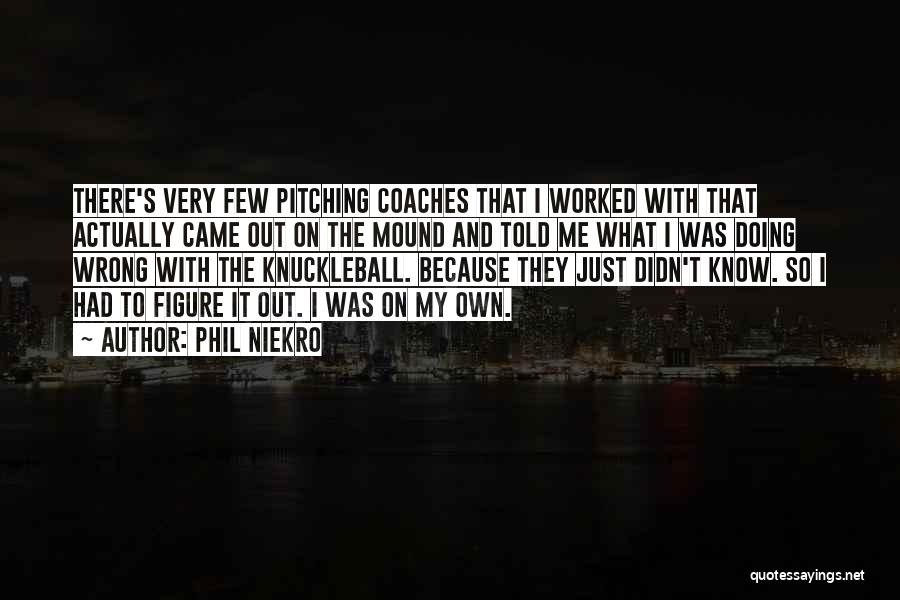 Mound Quotes By Phil Niekro