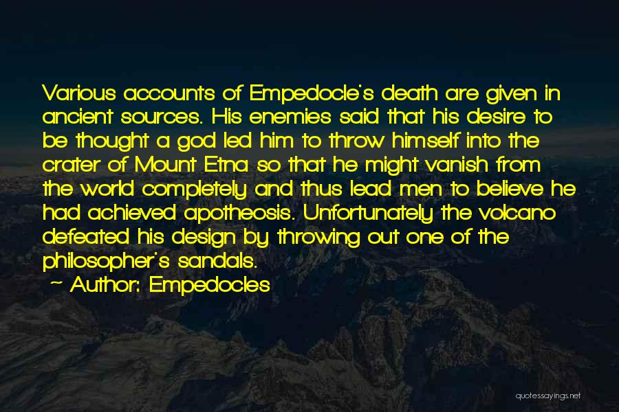 Mount Etna Quotes By Empedocles