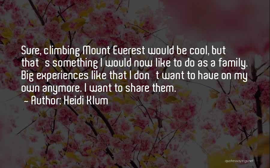 Mount Everest Quotes By Heidi Klum