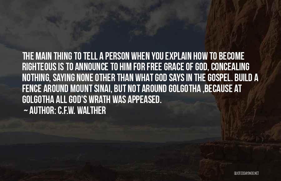 Mount Sinai Quotes By C.F.W. Walther